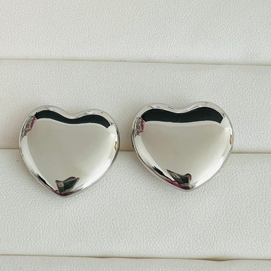 Silver Heart Earrings