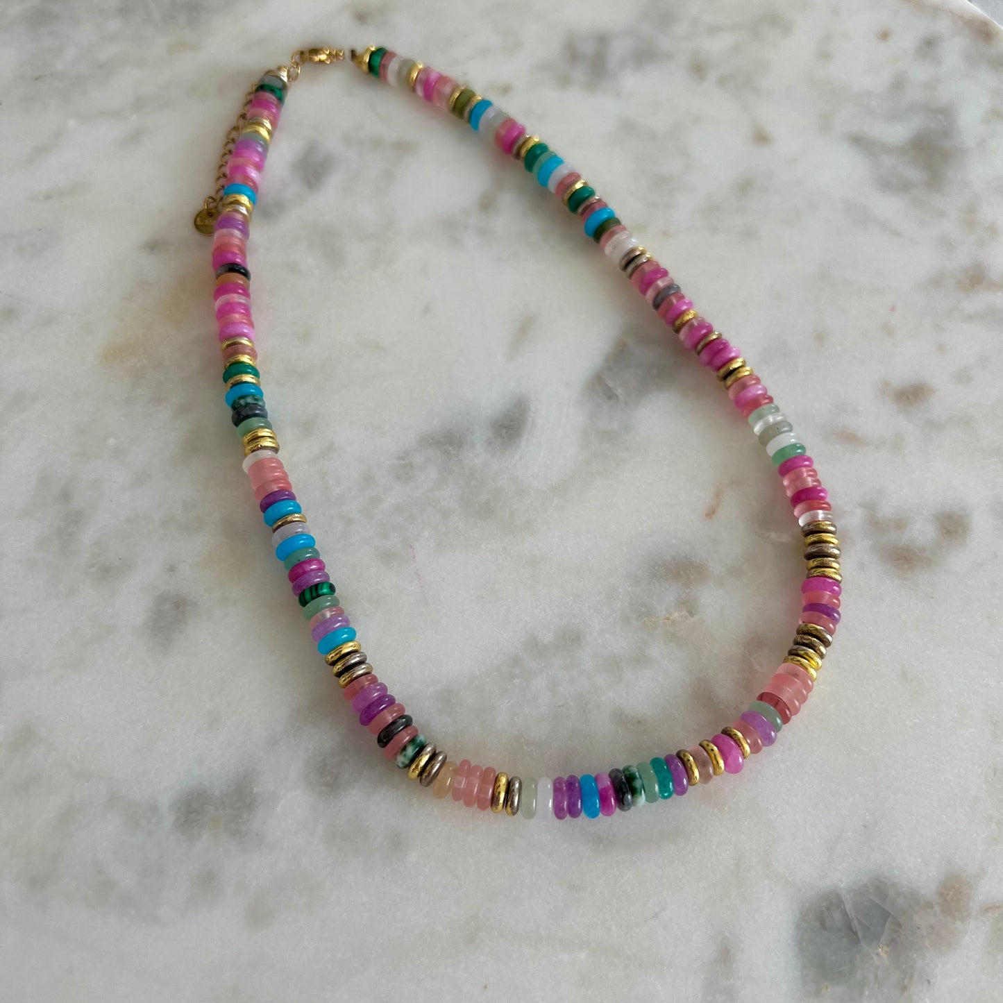 Colorful Pukas Necklace